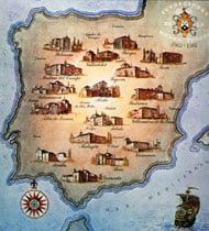 carte des carmels fondés par sainte thérèse